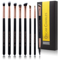 Luxe Pro 8-Piece Eye Makeup Brush Set - Rose Gold