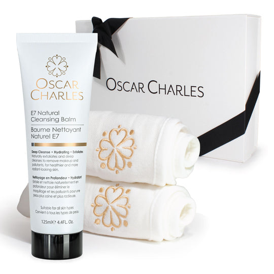 E7 Cleansing Ritual Set, E7 Natural Cleansing Balm & 2 Organic Cleansing Cloths - Oscar Charles - 10145213 - 5060597571128