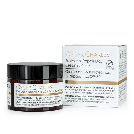 Oscar Charles Day Time Hydration Kit with SPF 30 Day Cream & Hydrating Cleanser for Skin Repair & Moisturizer - Oscar Charles - 10145216 - 5060597571159