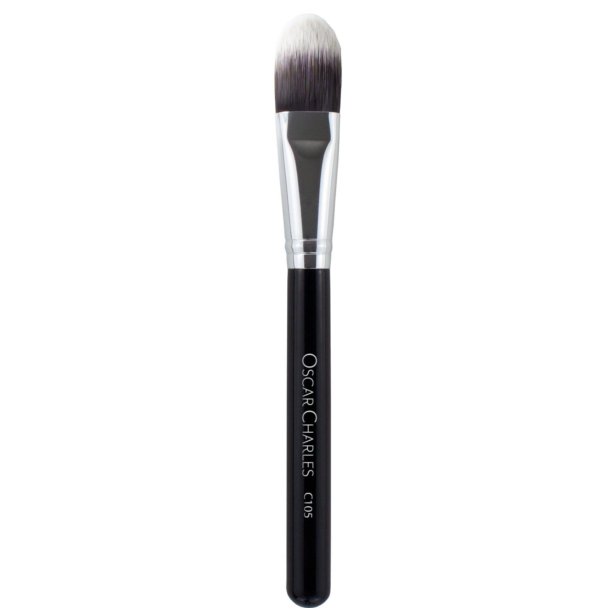 Oscar Charles 104 Luxe Professional Flat Top Foundation Pinsel – Veganer Make-up Pinsel Für Makelloses Finish