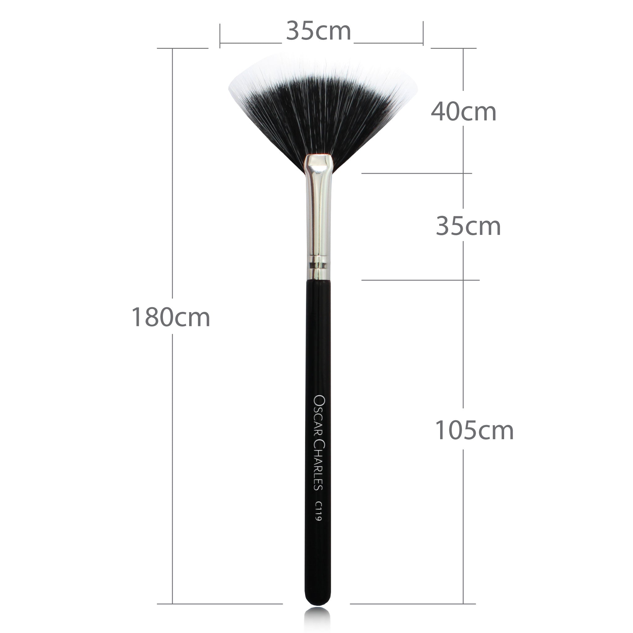 Oscar Charles 104 Luxe Professional Flat Top Foundation Pinsel – Veganer Make-up Pinsel Für Makelloses Finish