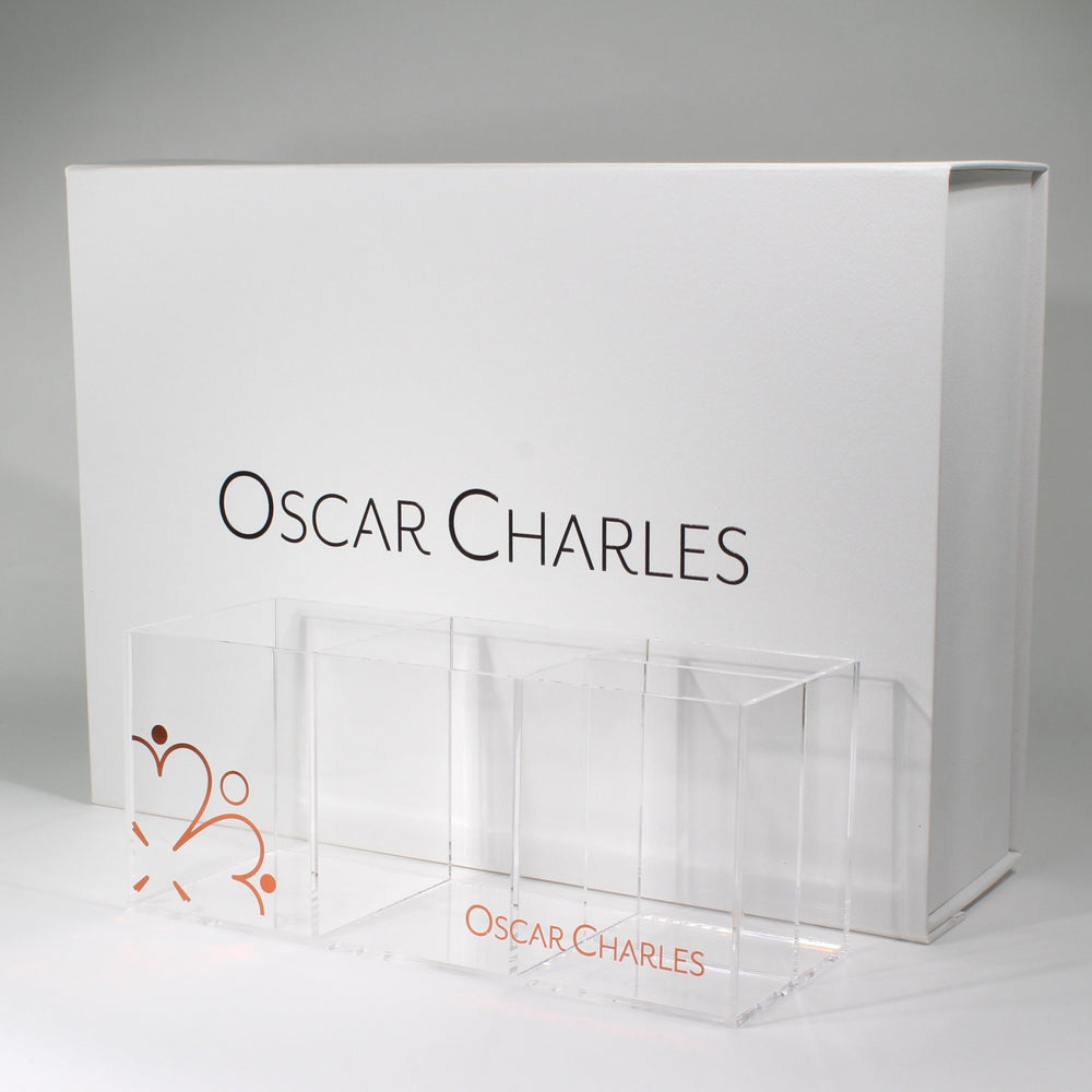 Oscar Charles Makeup Storage Holder Clear / Rose Gold - Oscar Charles - 10145169 - 5060597570671