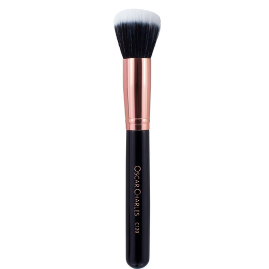 Oscar Charles 120 Luxe Stipping Duo Makeup Brush Rose Gold/Black - Oscar Charles - 10145121 - 5060597570725