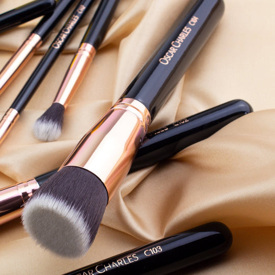 Fundamental 6 Piece Makeup Brush Gift Set - Rose Gold - Oscar Charles - 10145207 - 5060597571067
