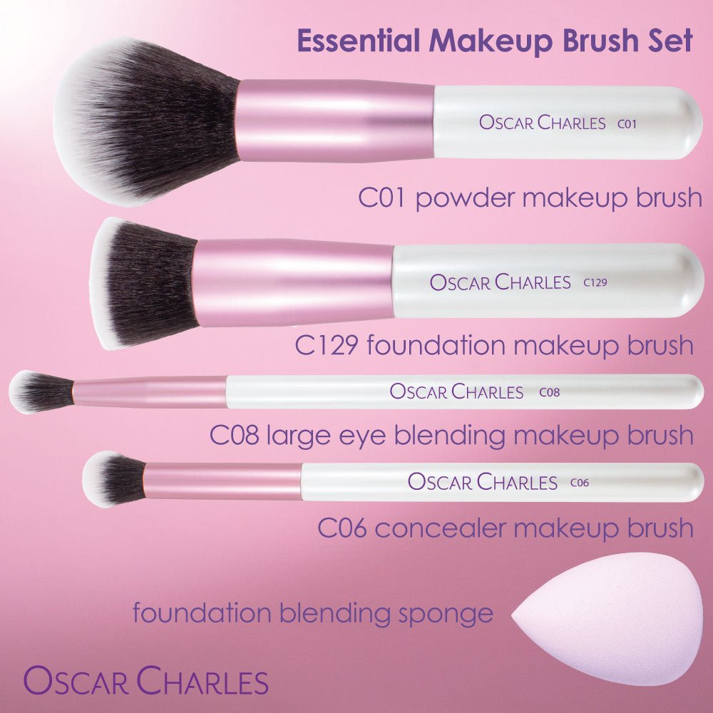 Essential Makeup Brush Set & Gift bag - Oscar Charles - 10145209 - 5060597571081