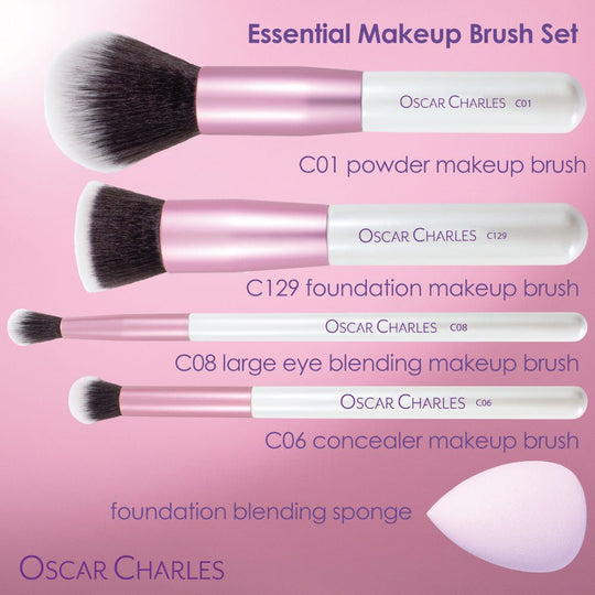 Essential Makeup Brush Set & Gift bag - Oscar Charles - 10145209 - 5060597571081