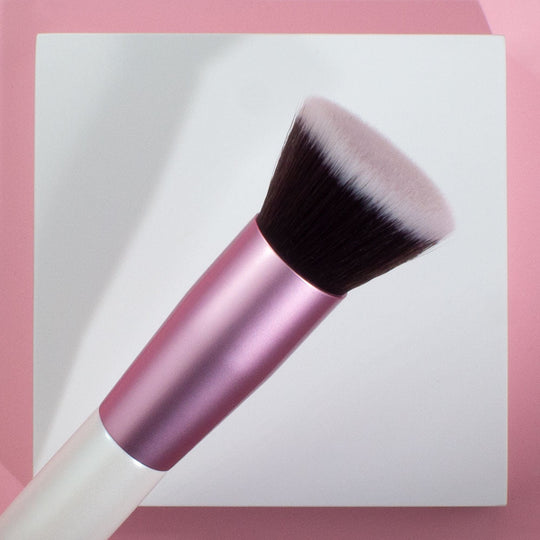 Oscar Charles Foundation Brush C129, Flat Top Liquid Foundation Makeup Brush Pink/White - Oscar Charles - 10145266 - 5060597571654