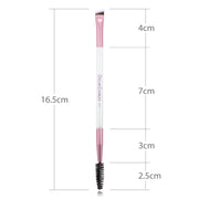 Oscar Charles Eyebrow & Spoolie Makeup Brush Professional, Double Ended with Angled Brow Brush and Spoolie