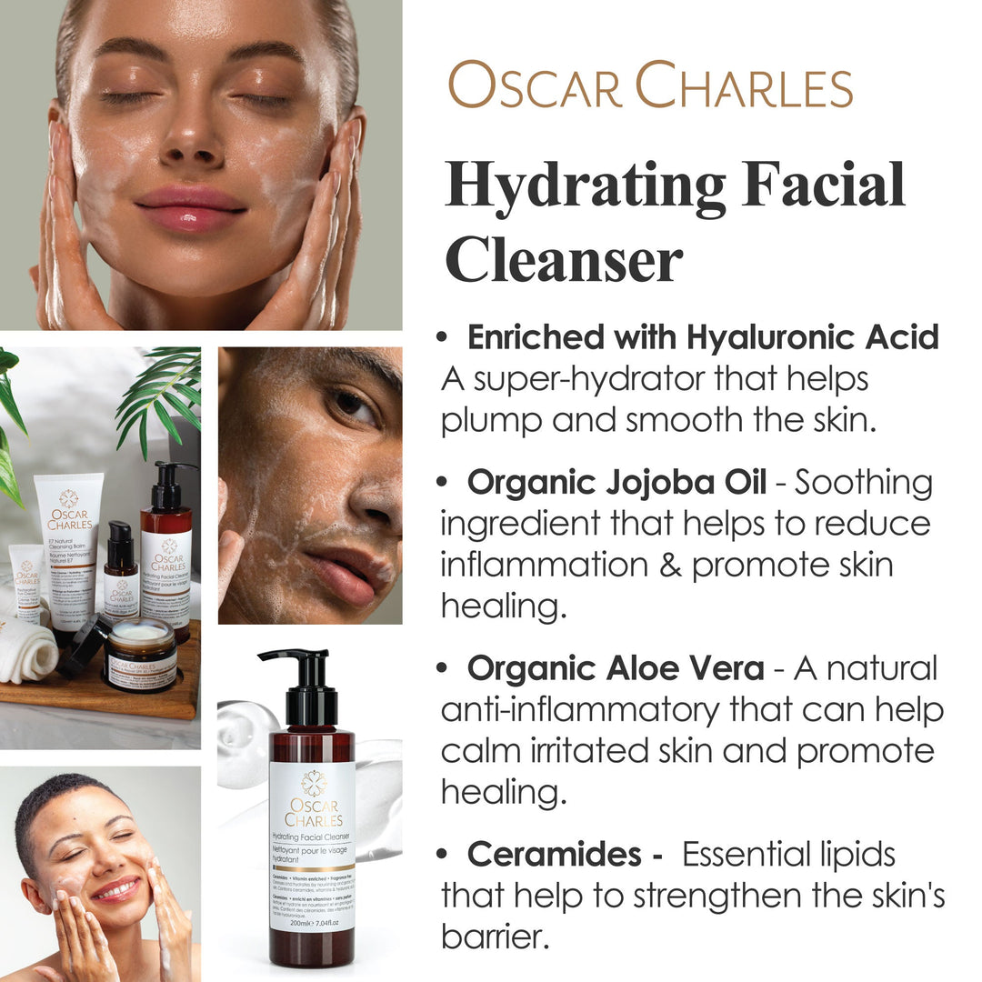 Hydrating Facial Cleanser with Vitamins B + E - Oscar Charles - 10145269 - 5060597571685