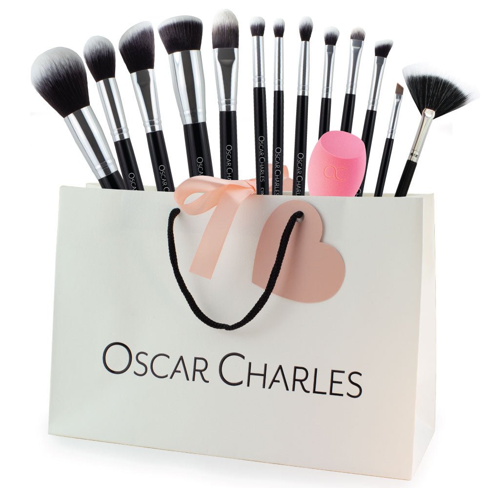 Oscar Charles Excellence Makeup Brush Artist Gift Set Silver/Black - Oscar Charles - 10145281 - 5060597571807