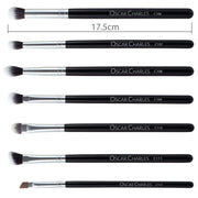 Oscar Charles Luxe Professional 12-teiliges Make-up-Pinselset, Silber/Schwarz