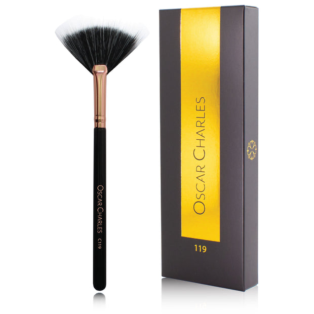 Oscar Charles 119 Luxe Small Duo Fan Makeup Brush