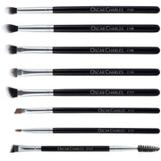 Oscar Charles 8-Piece Professional Eye Makeup Brush Set - Silver /Black